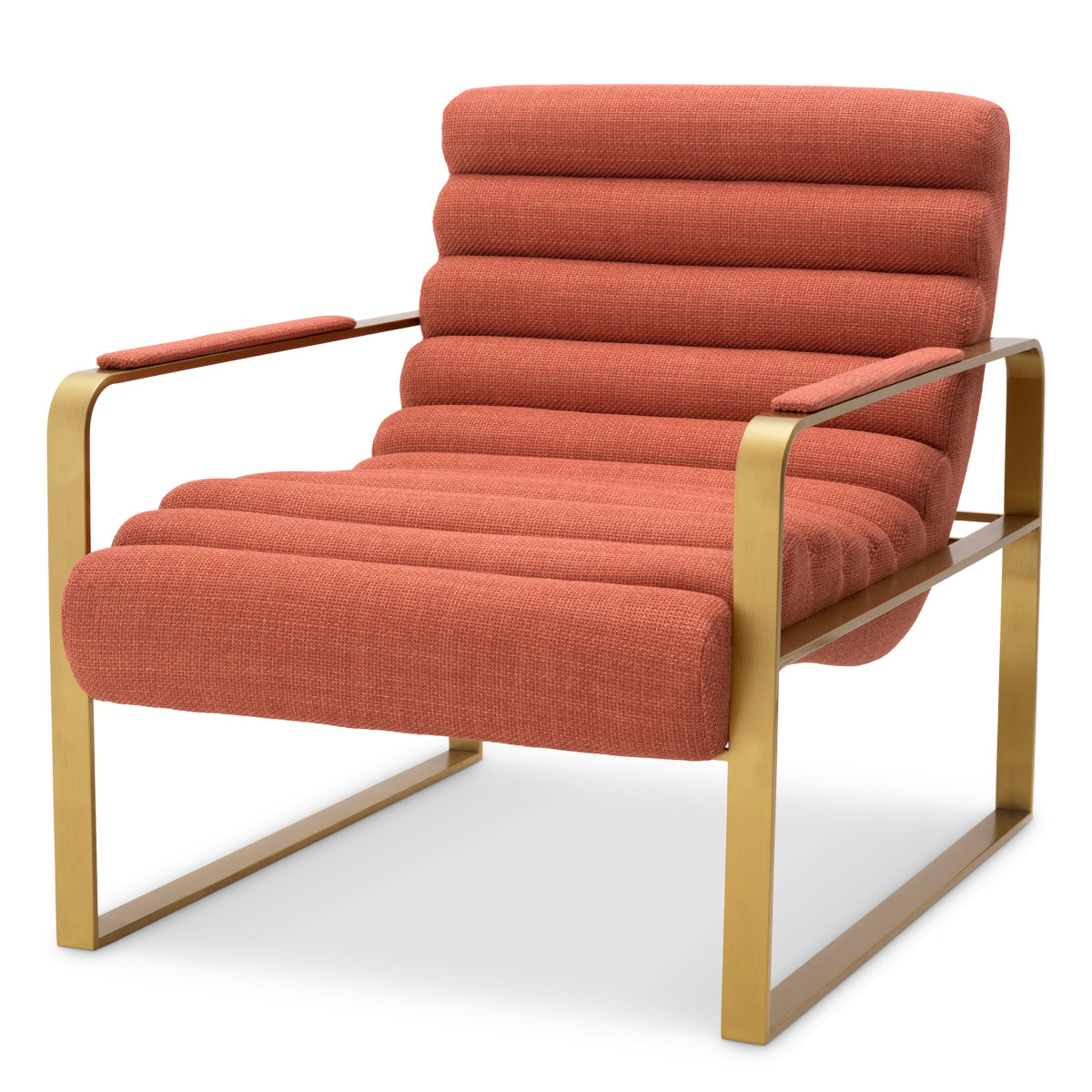 Orange Padded Modern Lounge Armchair Olsen
