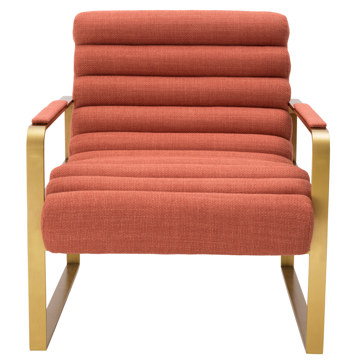 Orange Padded Modern Lounge Armchair Olsen