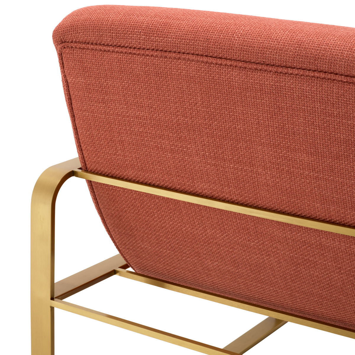 Orange Padded Modern Lounge Armchair Olsen