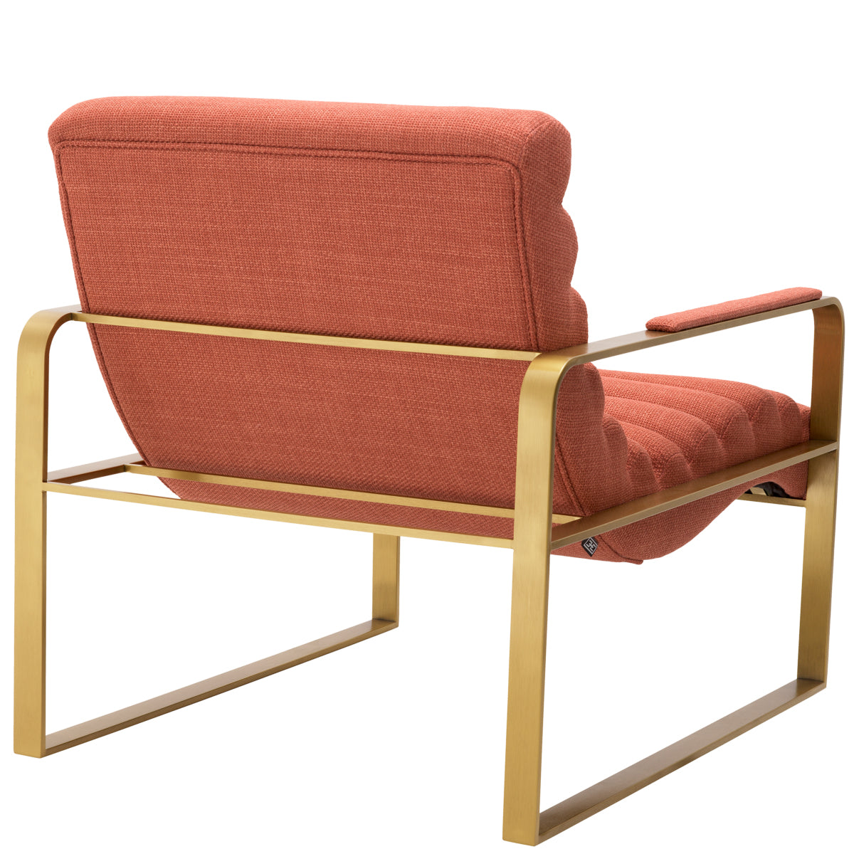 Orange Padded Modern Lounge Armchair Olsen