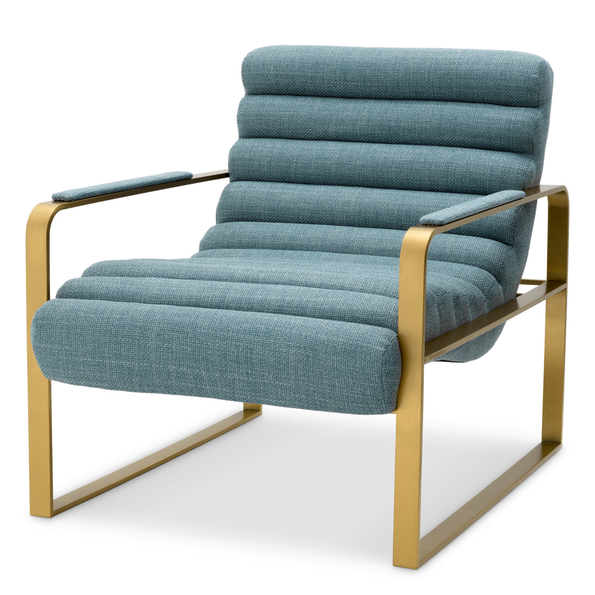 Blue Padded Modern Lounge Armchair Olsen