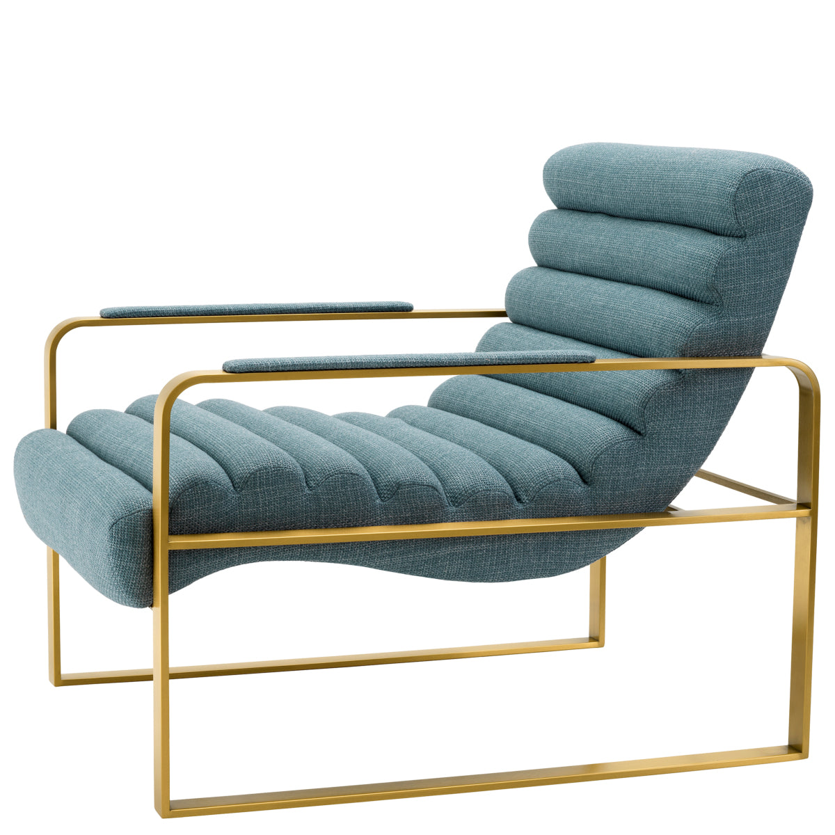 Blue Padded Modern Lounge Armchair Olsen