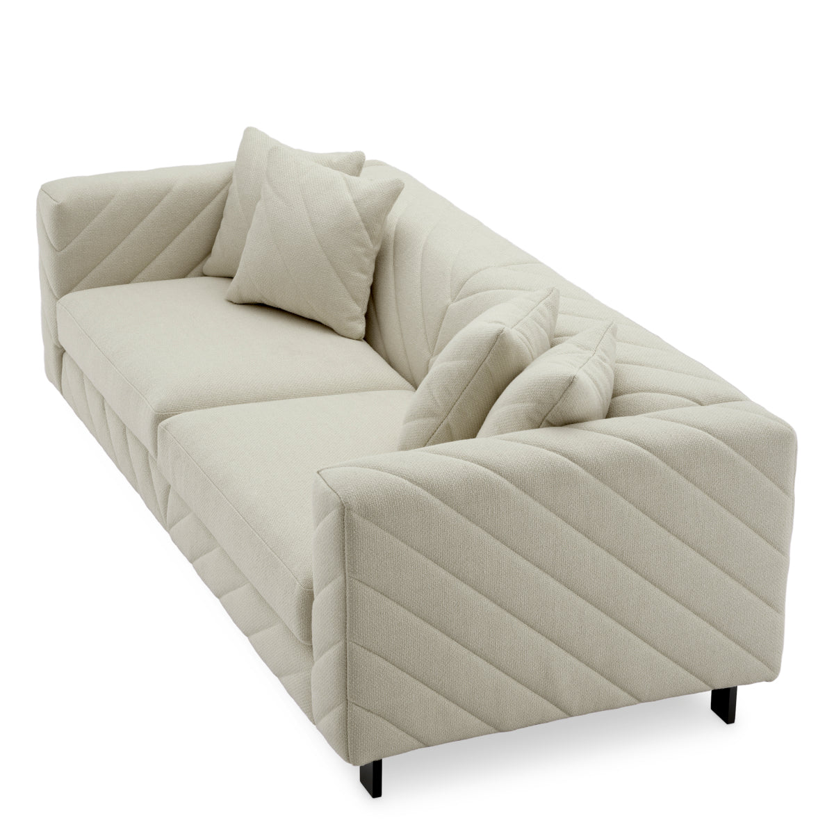 Cream Patterned Modern Sofa Avellino