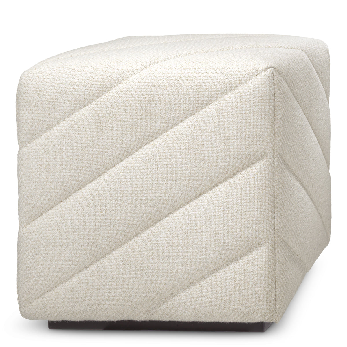 Cream Upholstered Modern Stool Avellino