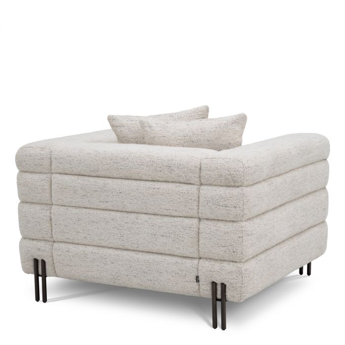 Chair York seashell off-white bronze finish