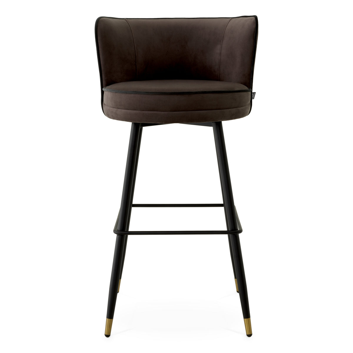 Dark Gray Modern Swivel Bar Stool Grenada