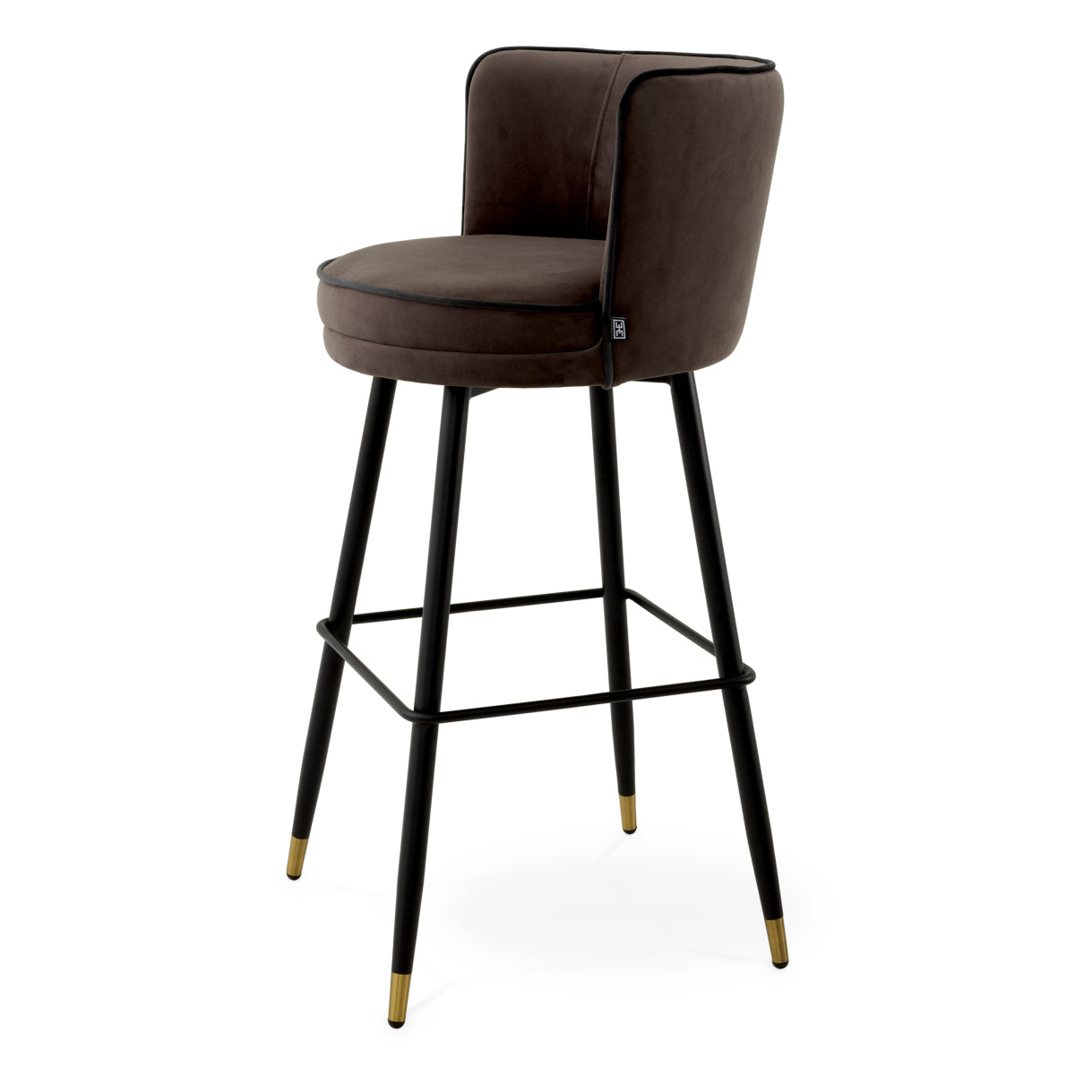 Dark Gray Modern Swivel Bar Stool Grenada