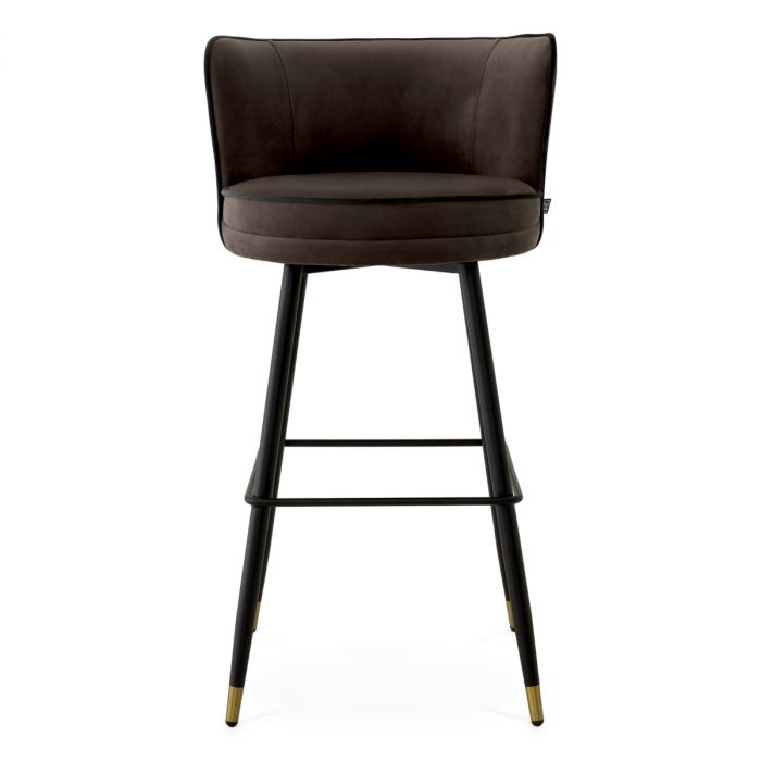 Bar Stool Grenada savona grey velvet
