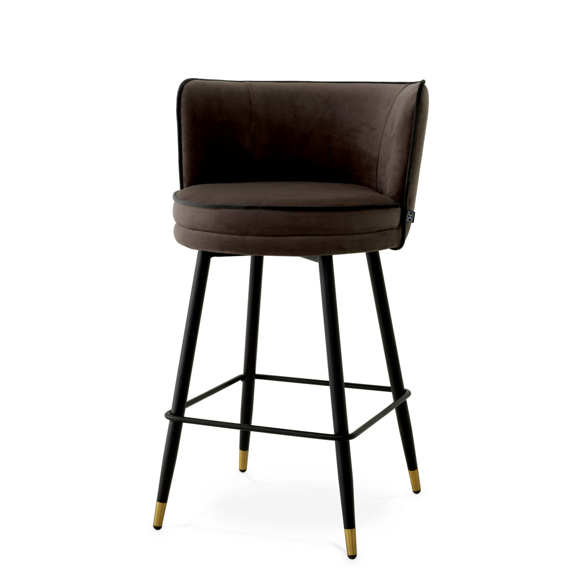 Dark Gray Modern Swivel Counter Stool Grenada