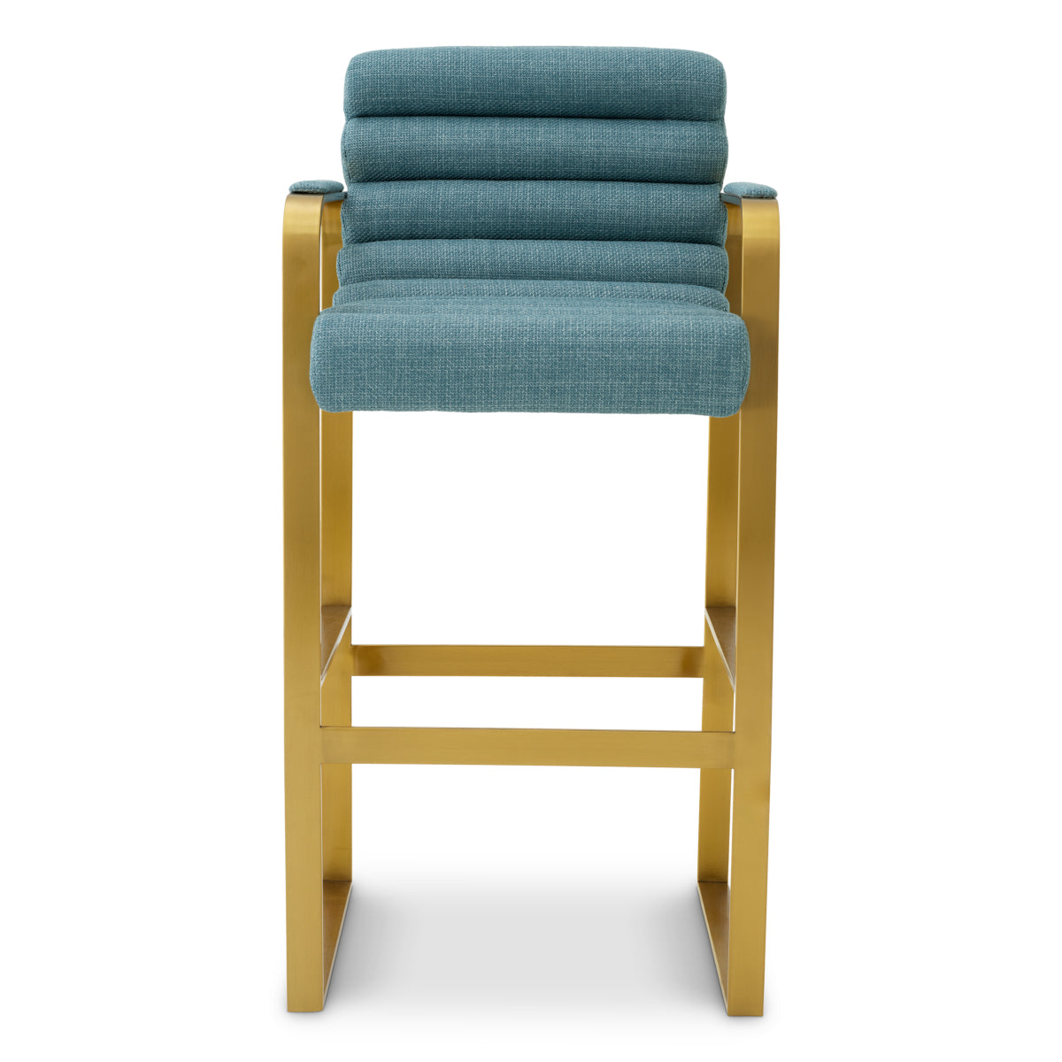 Blue Padded Modern Bar Stool Olsen
