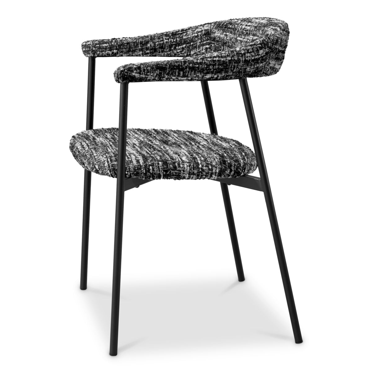 Black Bouclé Dining Chairs (2) Julio