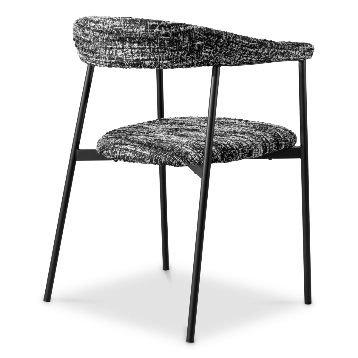 Black Bouclé Dining Chairs (2) Julio