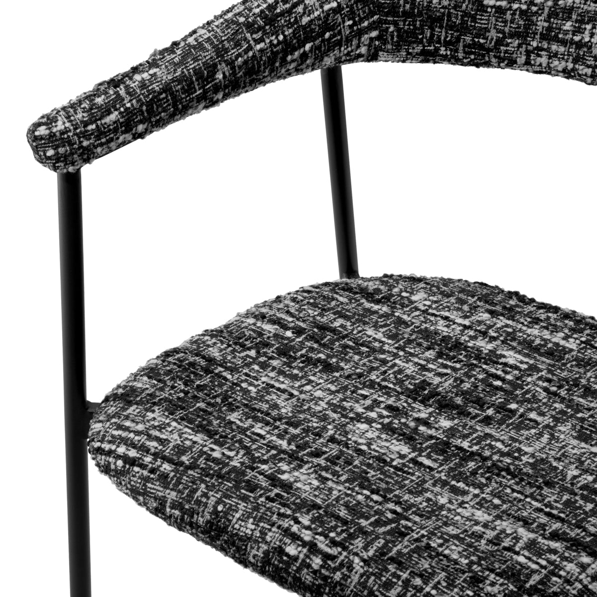 Black Bouclé Dining Chairs (2) Julio