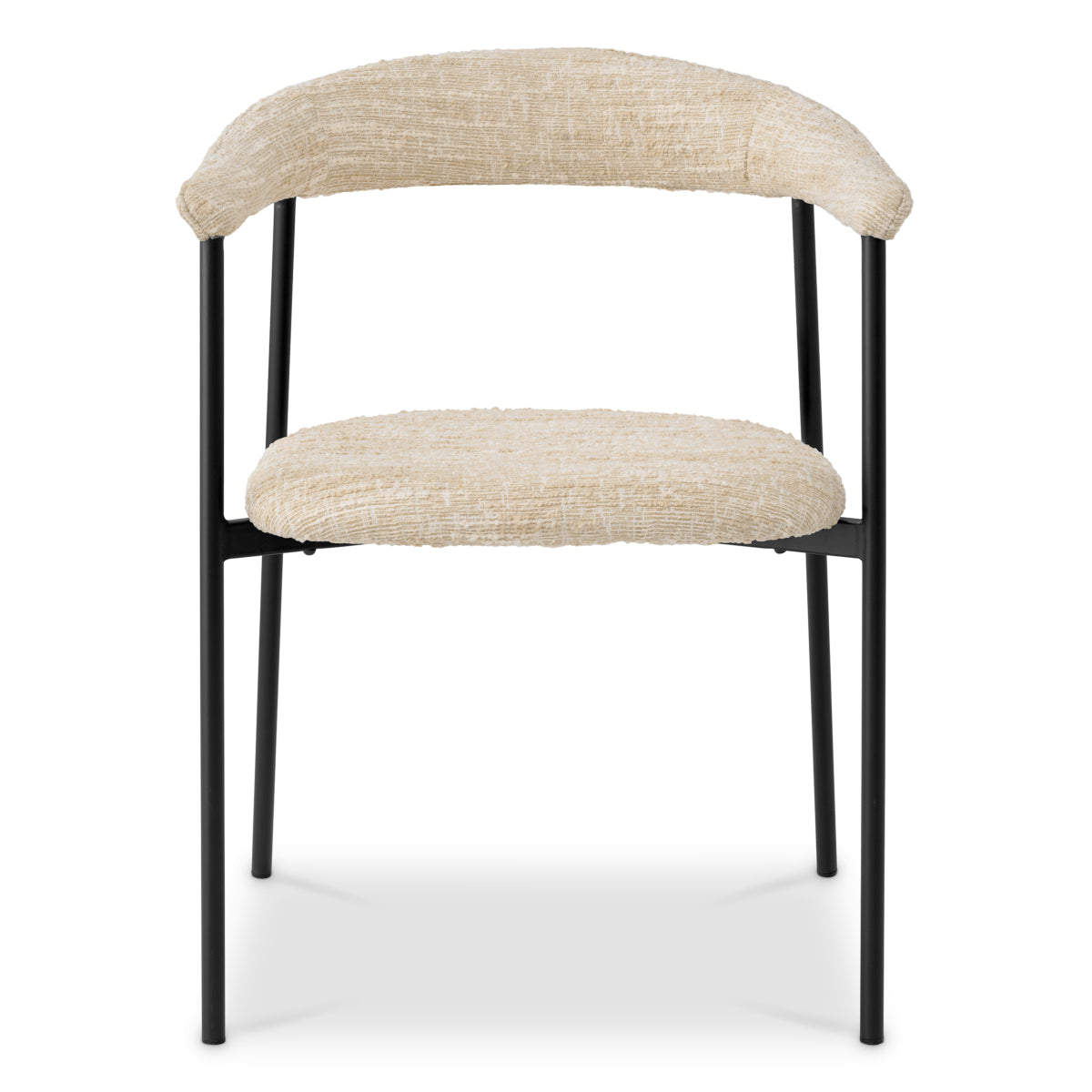 White Bouclé Dining Chairs (2) Julio