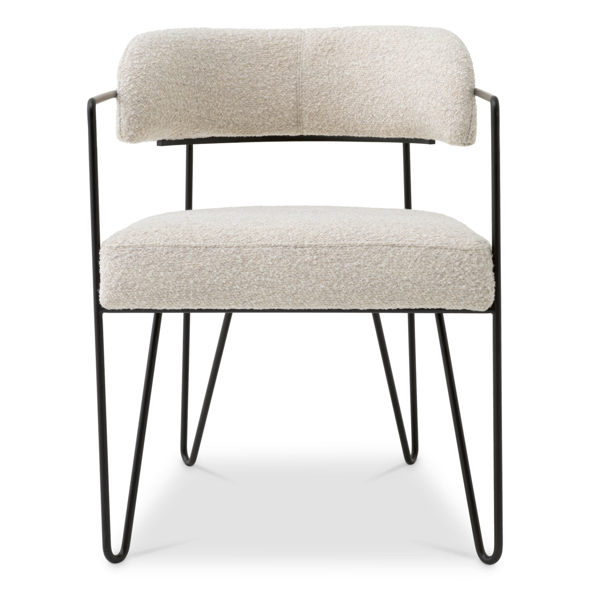 White Metal Framed Dining Chair Giuseppe