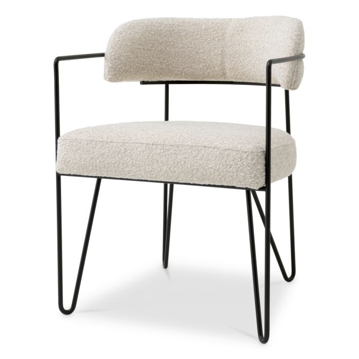 Dining Chair Giuseppe bouclé chalk white