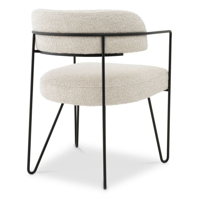 Dining Chair Giuseppe bouclé chalk white