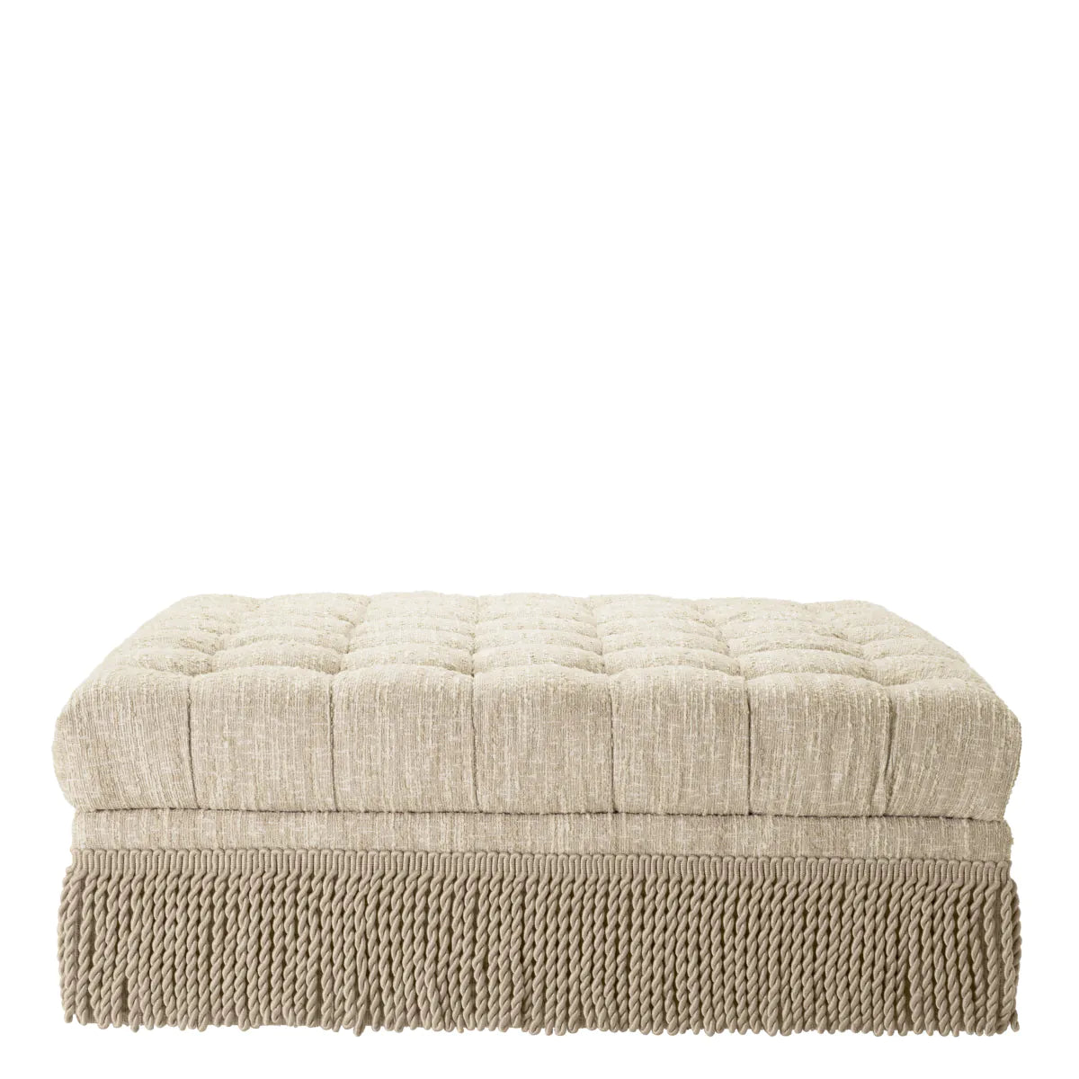 Boucle Tufted Fringe Ottoman Dorantes | Eichholtzmh.com