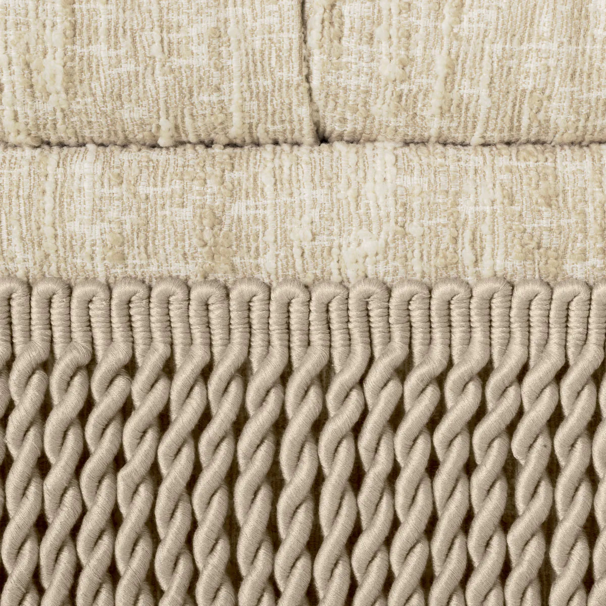 Boucle Tufted Fringe Ottoman Dorantes | Eichholtzmh.com