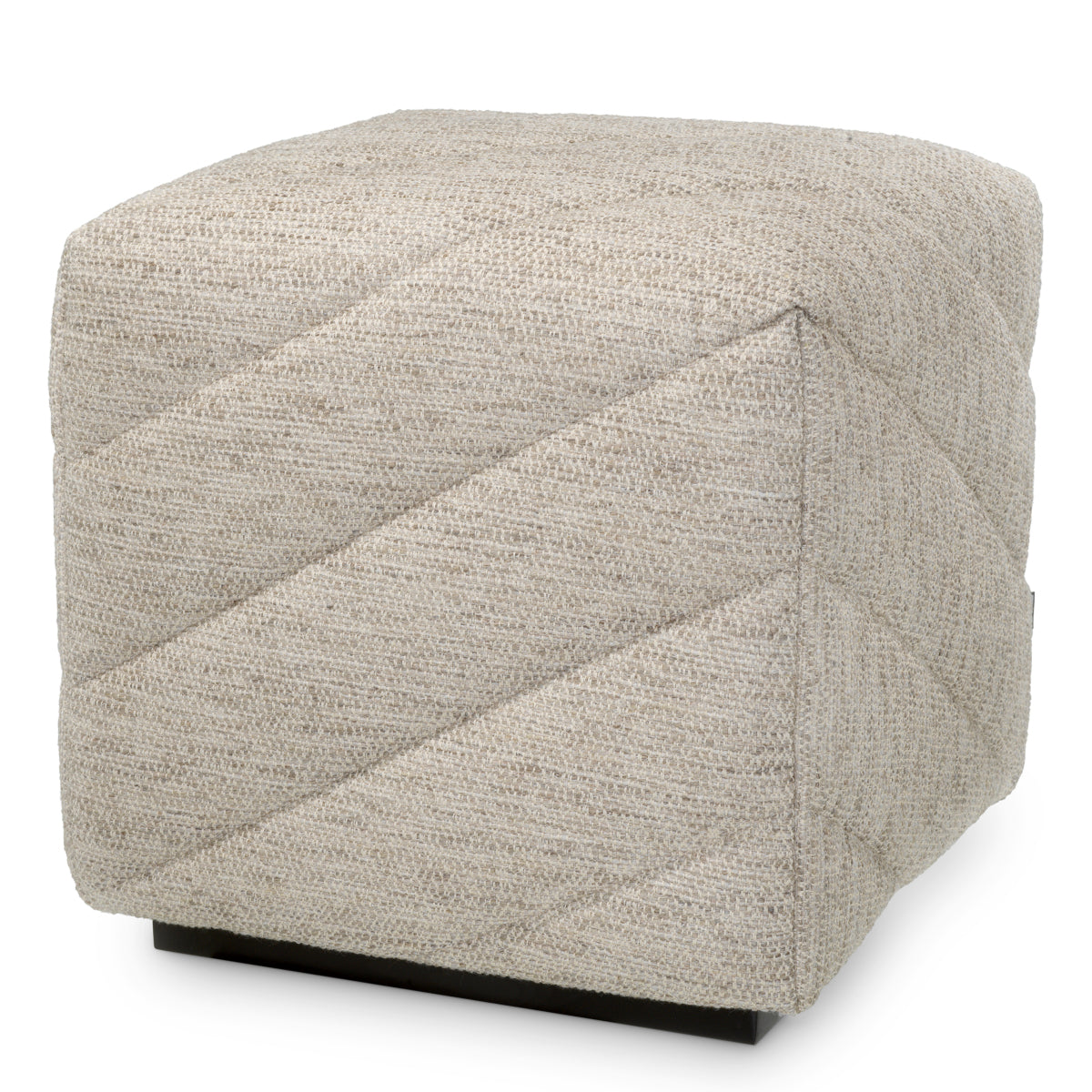 Gray Upholstered Modern Stool Avellino