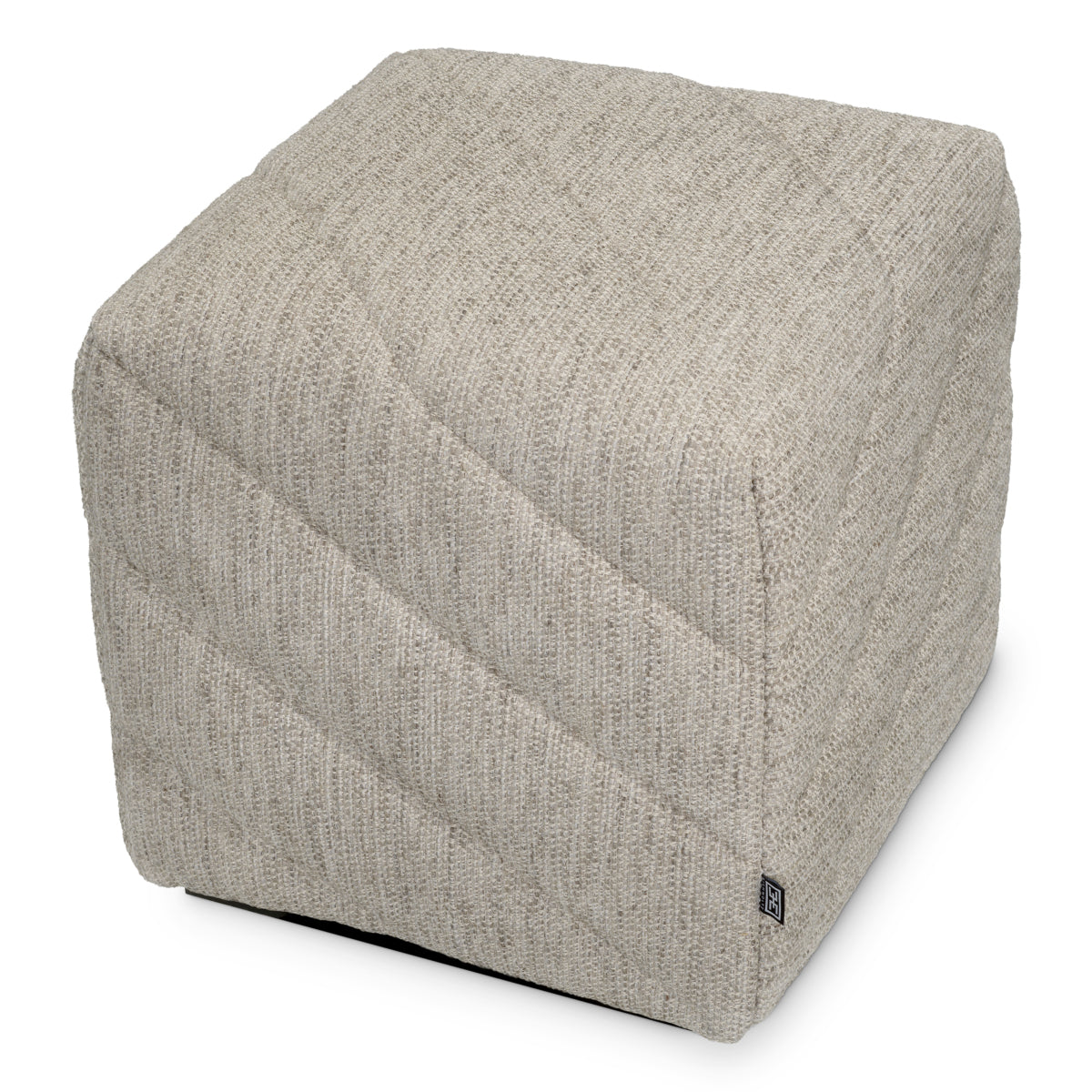 Gray Upholstered Modern Stool Avellino