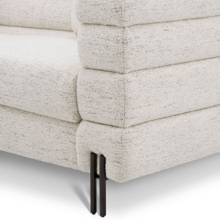 Sofa York seashell off-white bronze finish