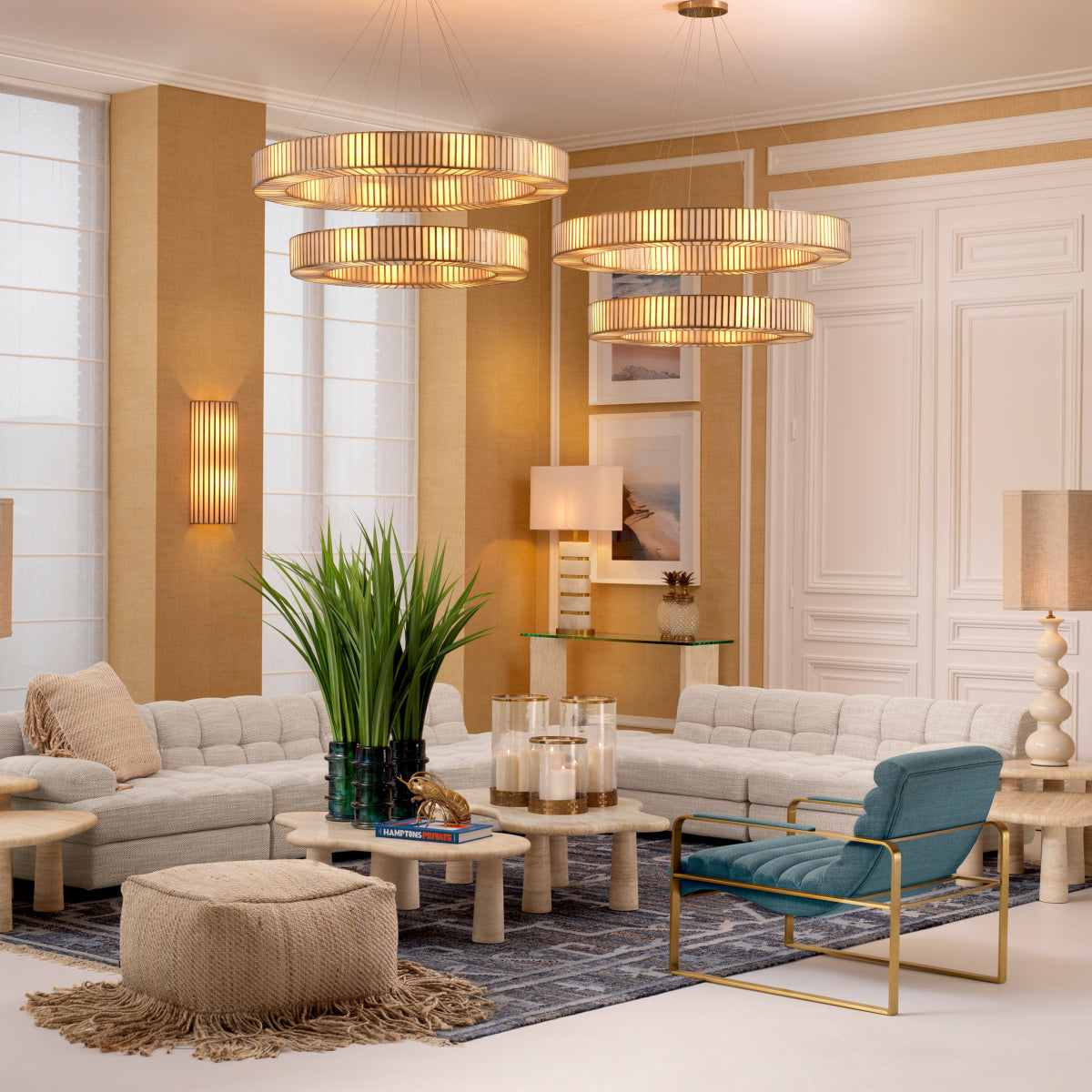 Sand Channeled Modular Ottoman Sofa Dean