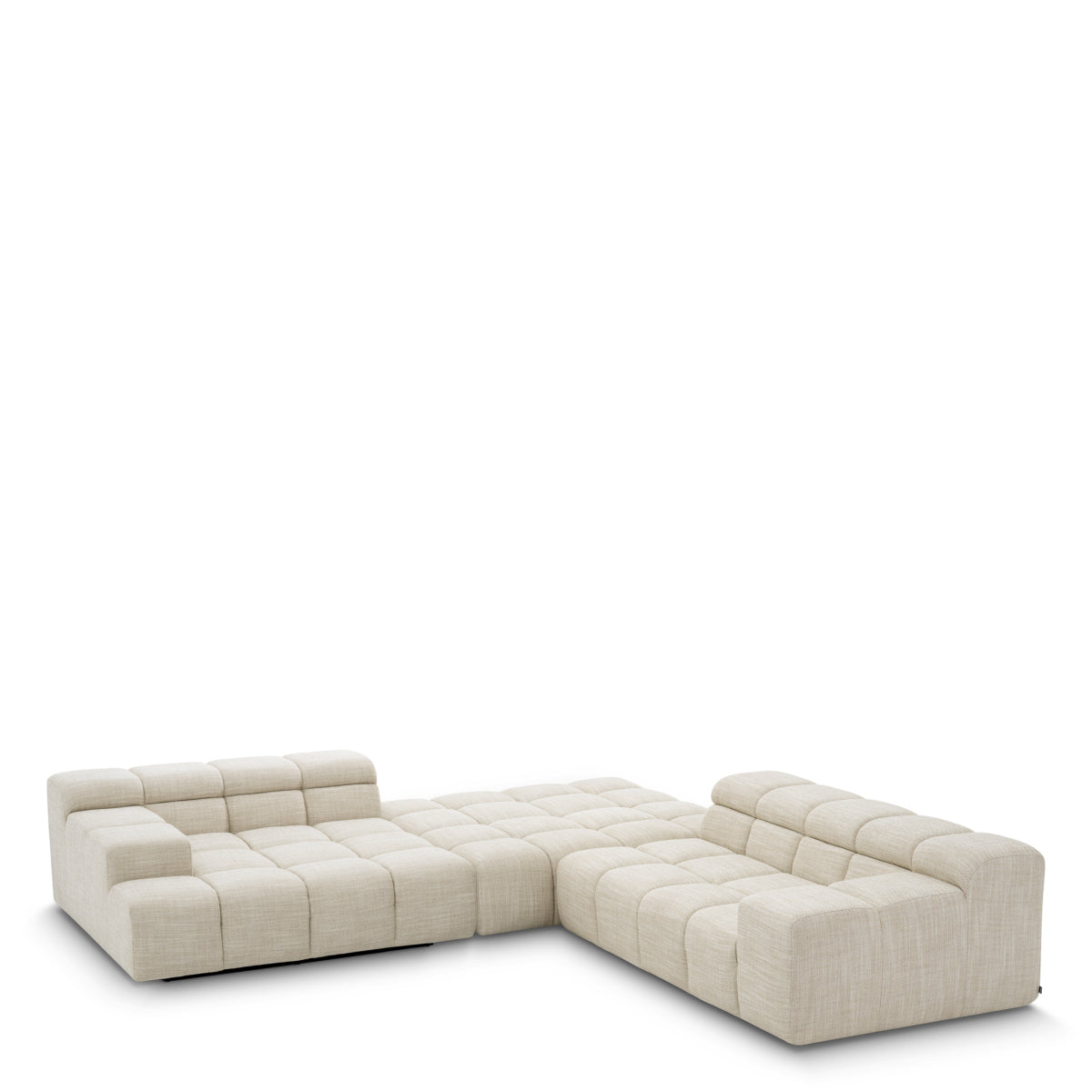 Grid-Tufted Modular Sofa Lounge Left Hunter