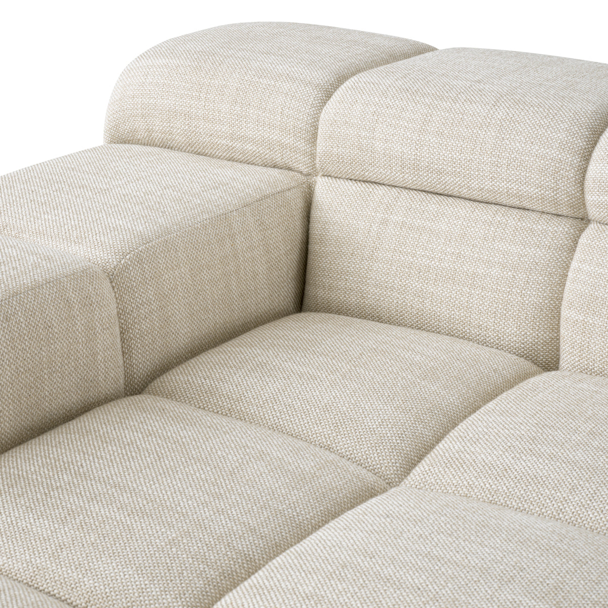 Grid-Tufted Modular Sofa Lounge Left Hunter