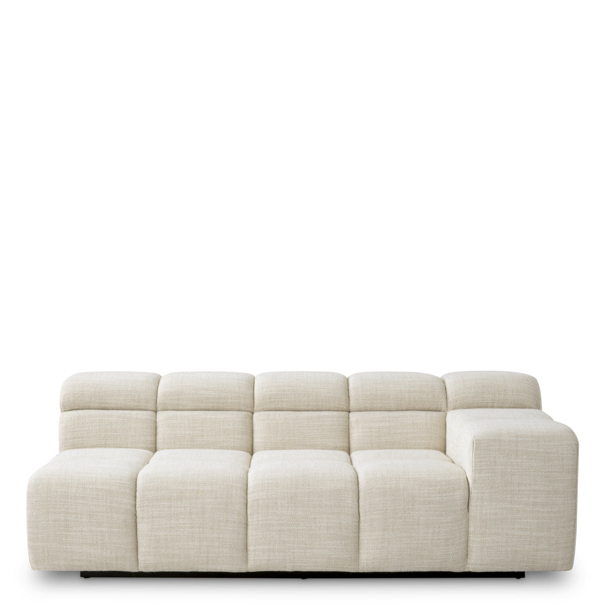 Grid-Tufted Modular Sofa Right Hunter
