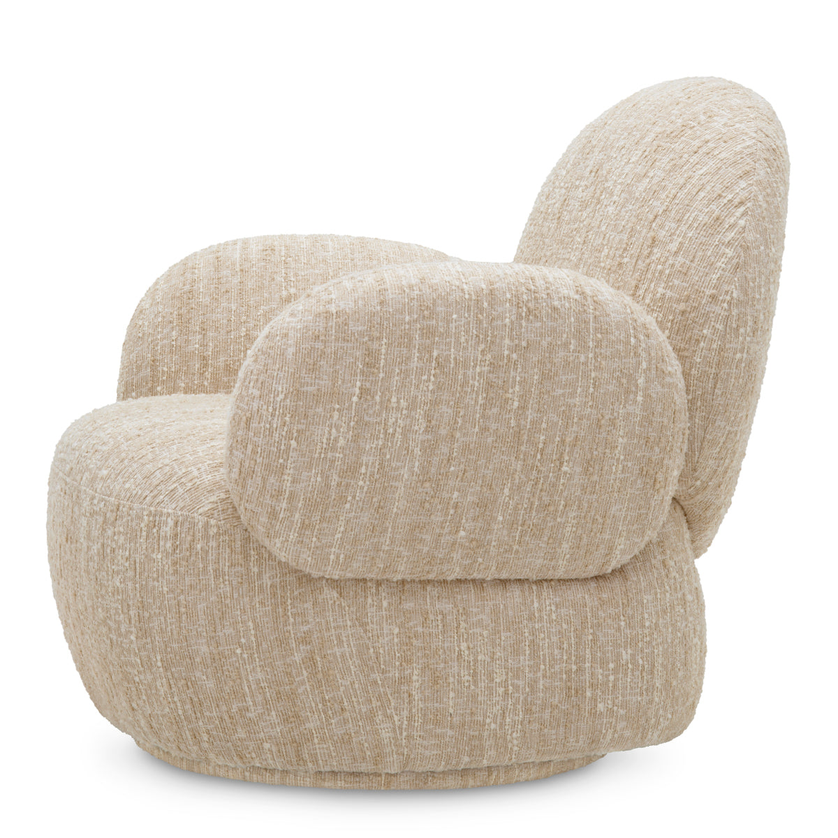 Boucle Cream Swivel Chair Madrone | Eichholtzmh.com