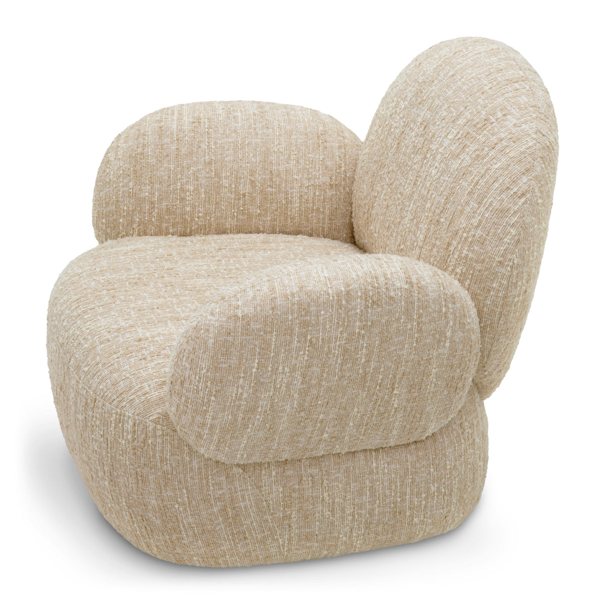 Boucle Cream Swivel Chair Madrone | Eichholtzmh.com