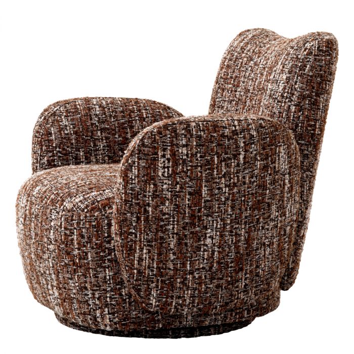 Swivel Chair Merida bouclé sonata red