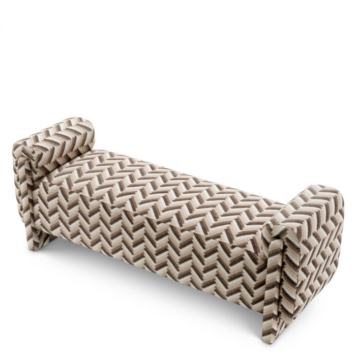 Bench Del Vale chevron brown