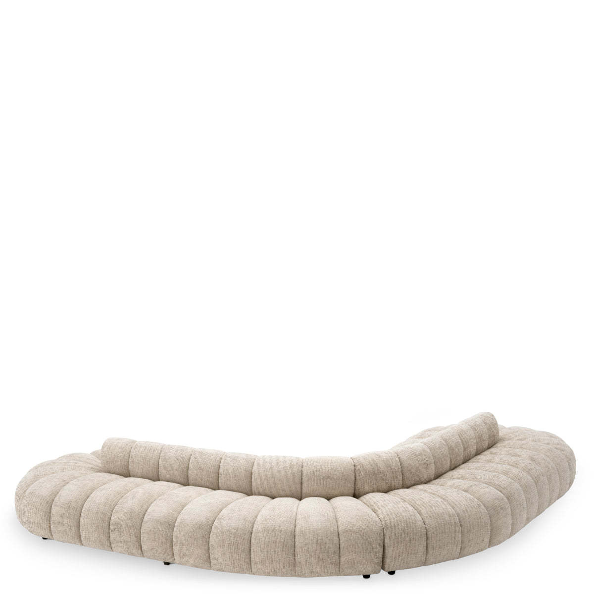Beige Channeled Curved Sofa Alison | Eichholtzmh.com