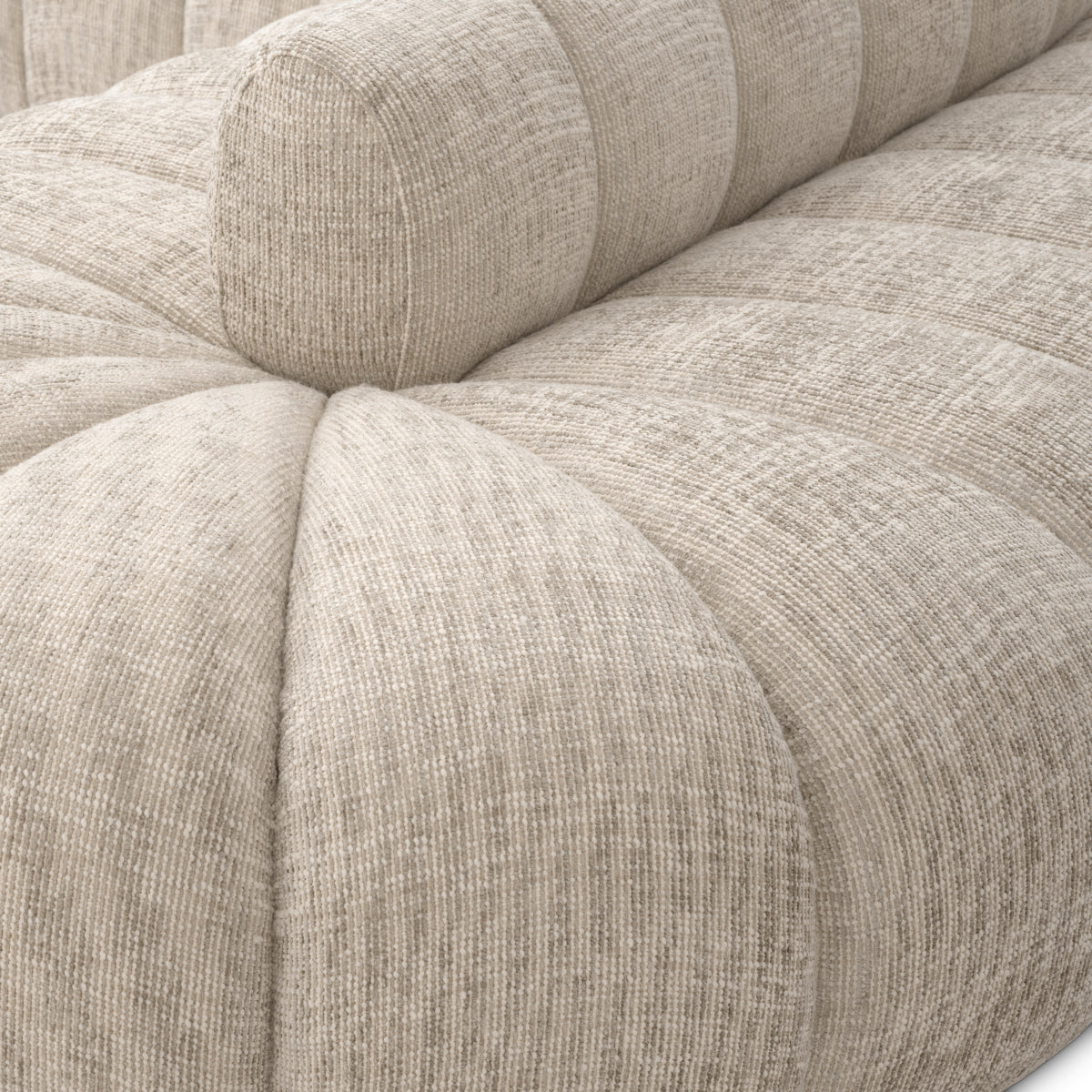 Beige Channeled Curved Sofa Alison | Eichholtzmh.com