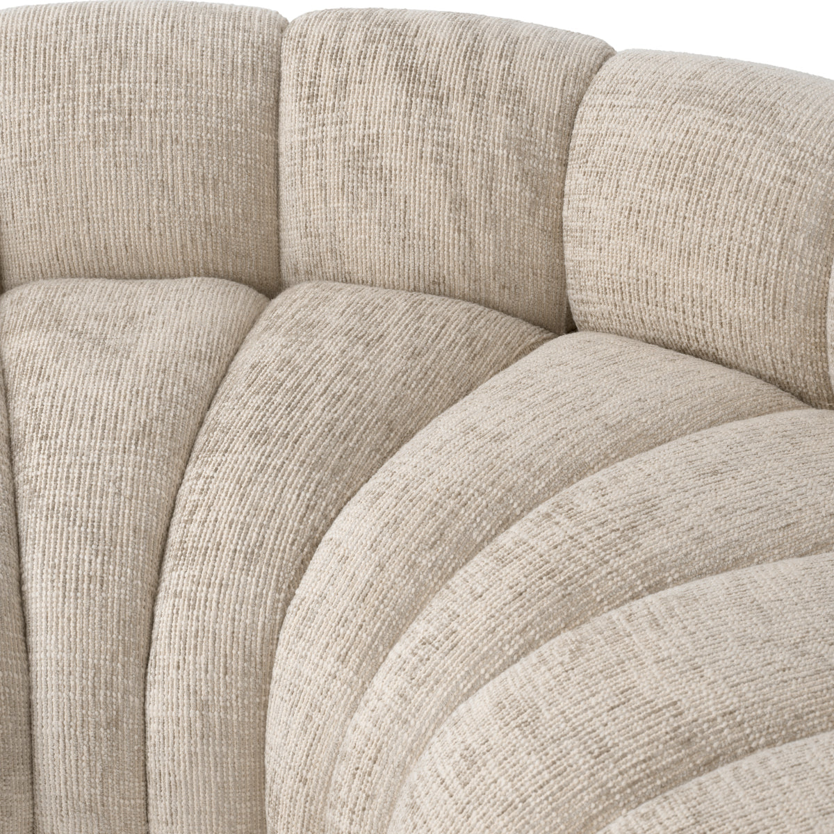 Beige Channeled Curved Sofa Alison | Eichholtzmh.com