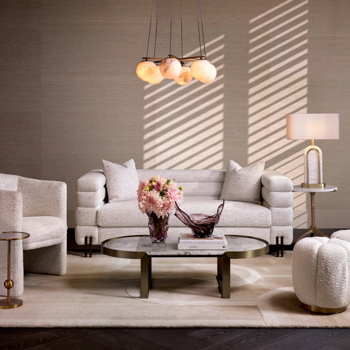 Channeled Off-White Sofa S York | Eichholtzmh.com