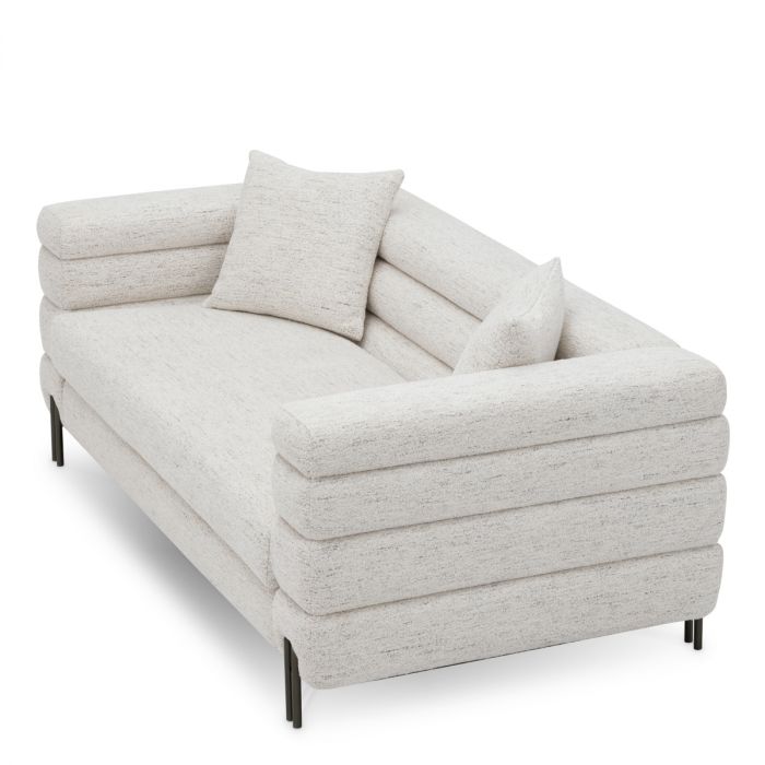 Sofa York S seashell off-white bronze finish