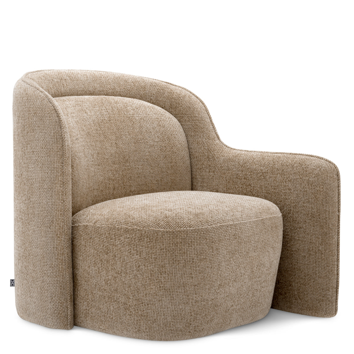 Lyssa Sand Upholstered Right Armchair Barrier