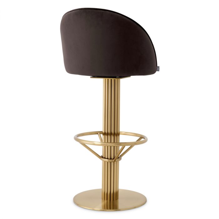 Bar Stool Dorland roche dark grey velvet
