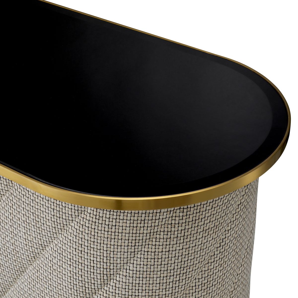 Off-white Beveled Glass Bar Table Matthew