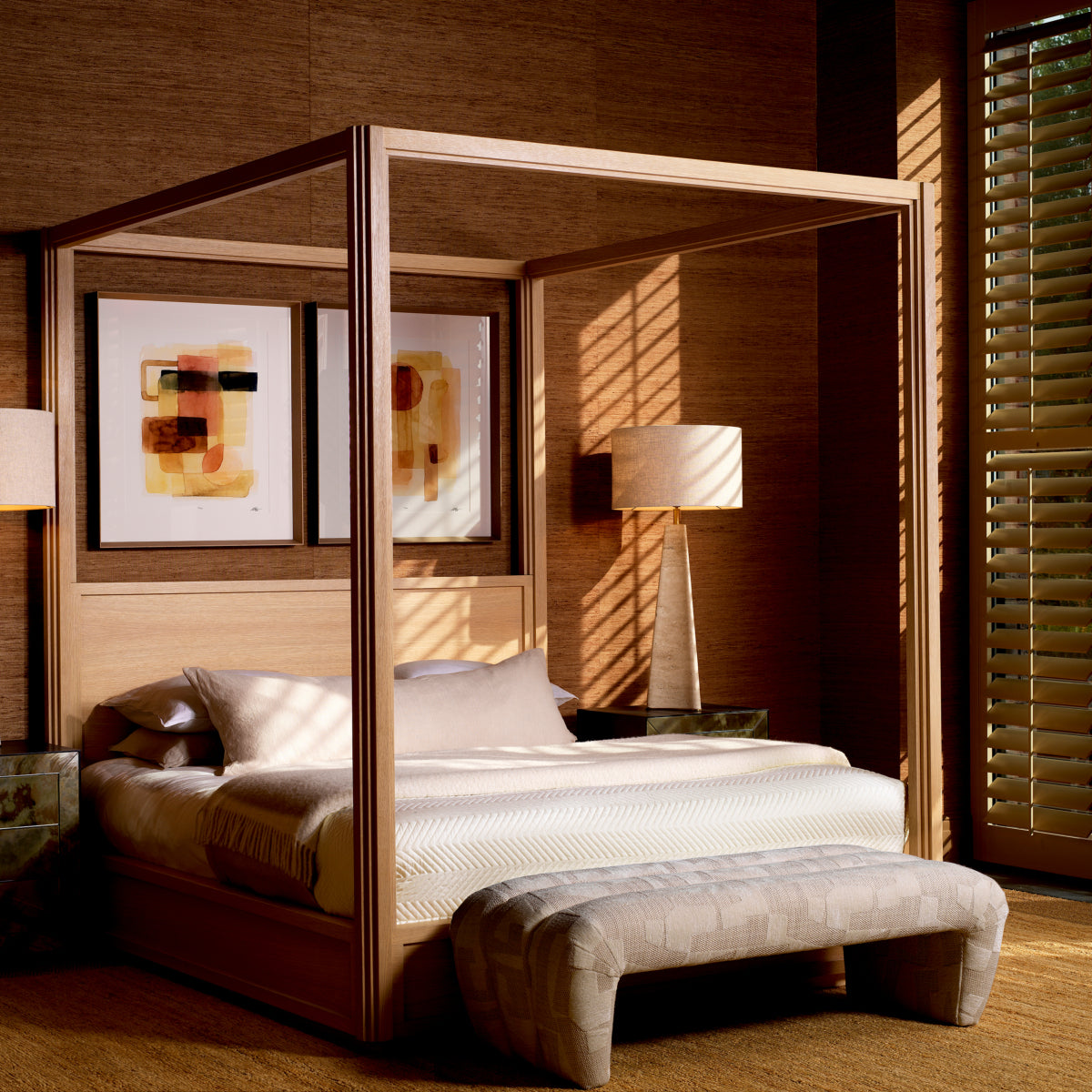 Brooklyn Sand Upholstered Bench Eastborne | Eichholtzmh.com