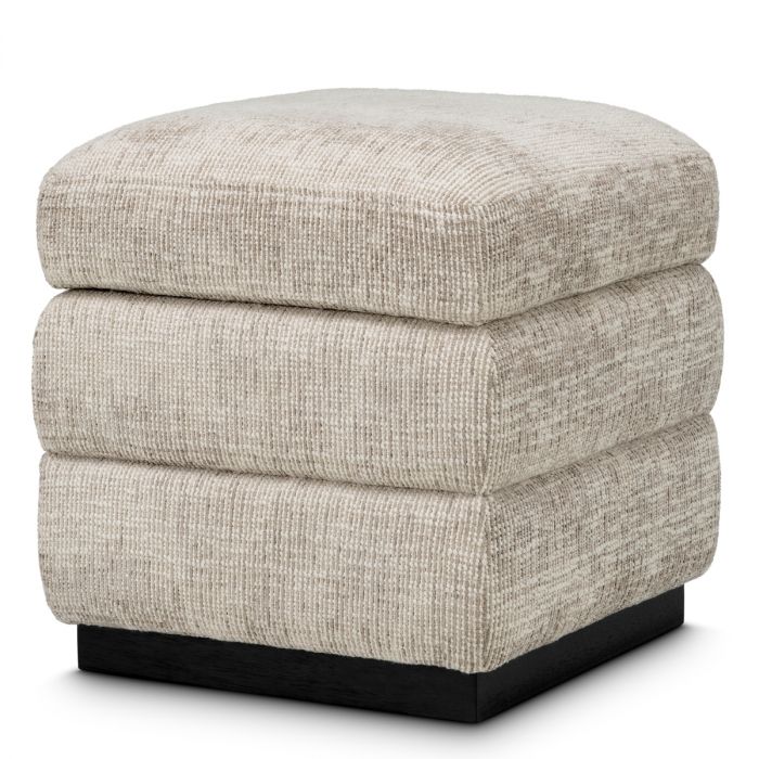 Stool Valmont creststone beige ebony finish