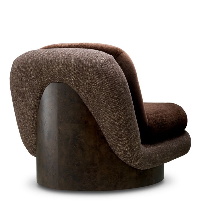 Swivel Chair Galiano bayard brown renato brown dark brown mappa burl veneer
