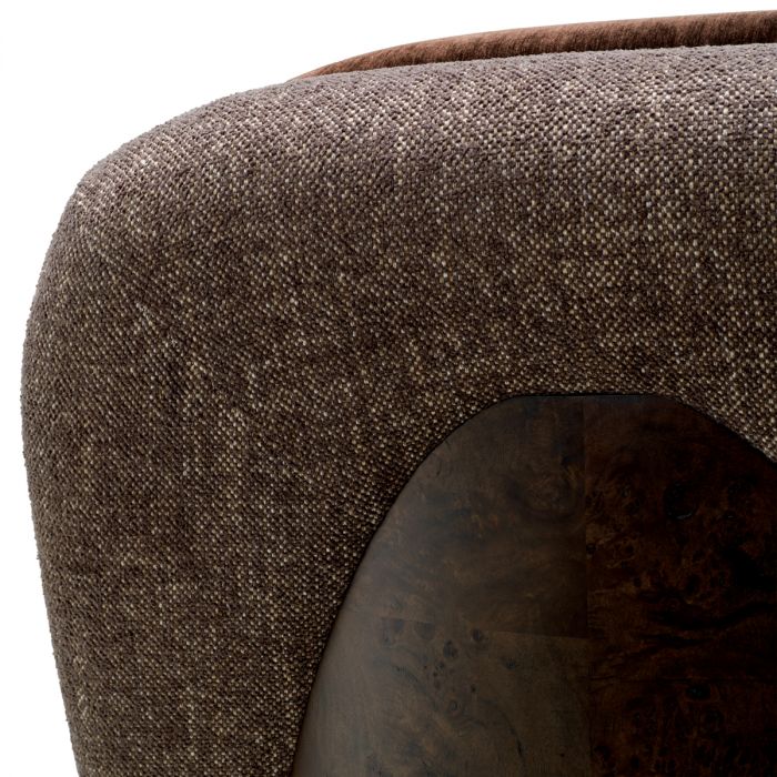 Swivel Chair Galiano bayard brown renato brown dark brown mappa burl veneer