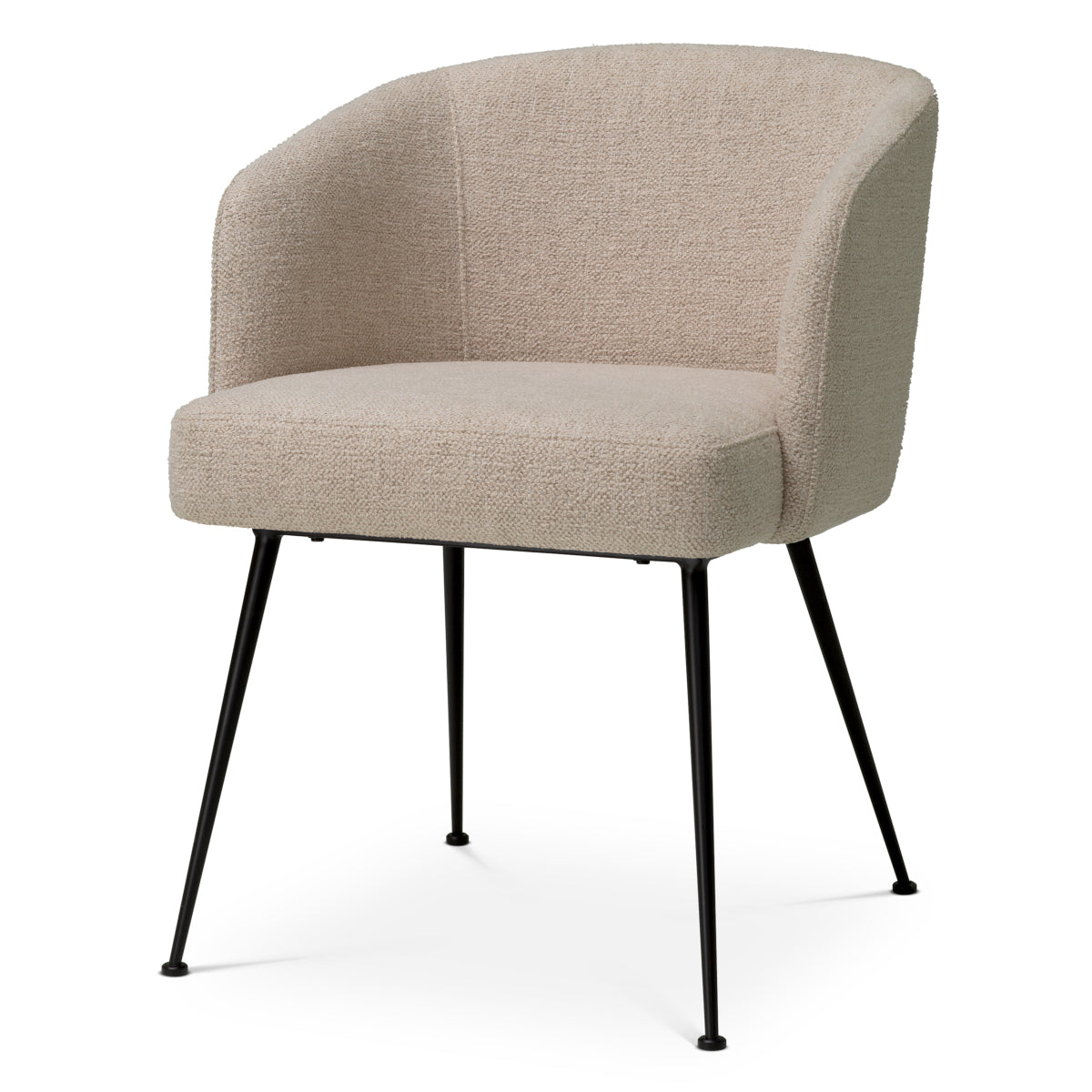 Off-white Fabric Upholstered Dining Armchair Aiden