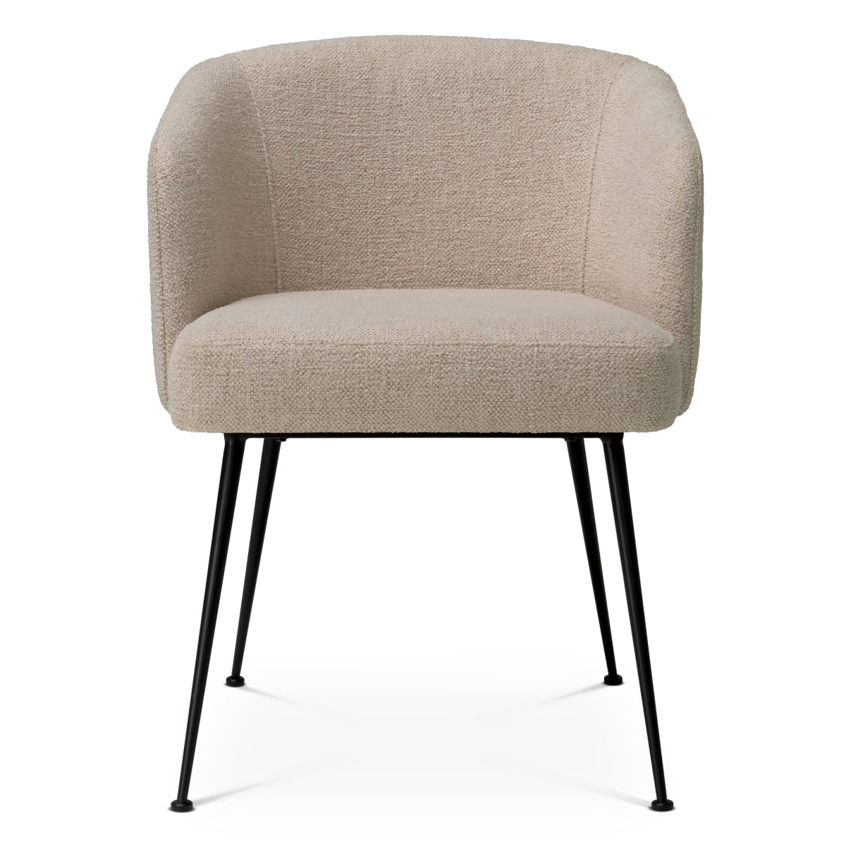 Off-white Fabric Upholstered Dining Armchair Aiden