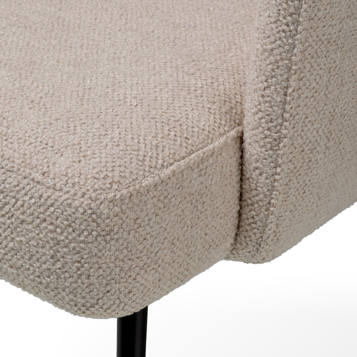 Off-white Fabric Upholstered Dining Armchair Aiden