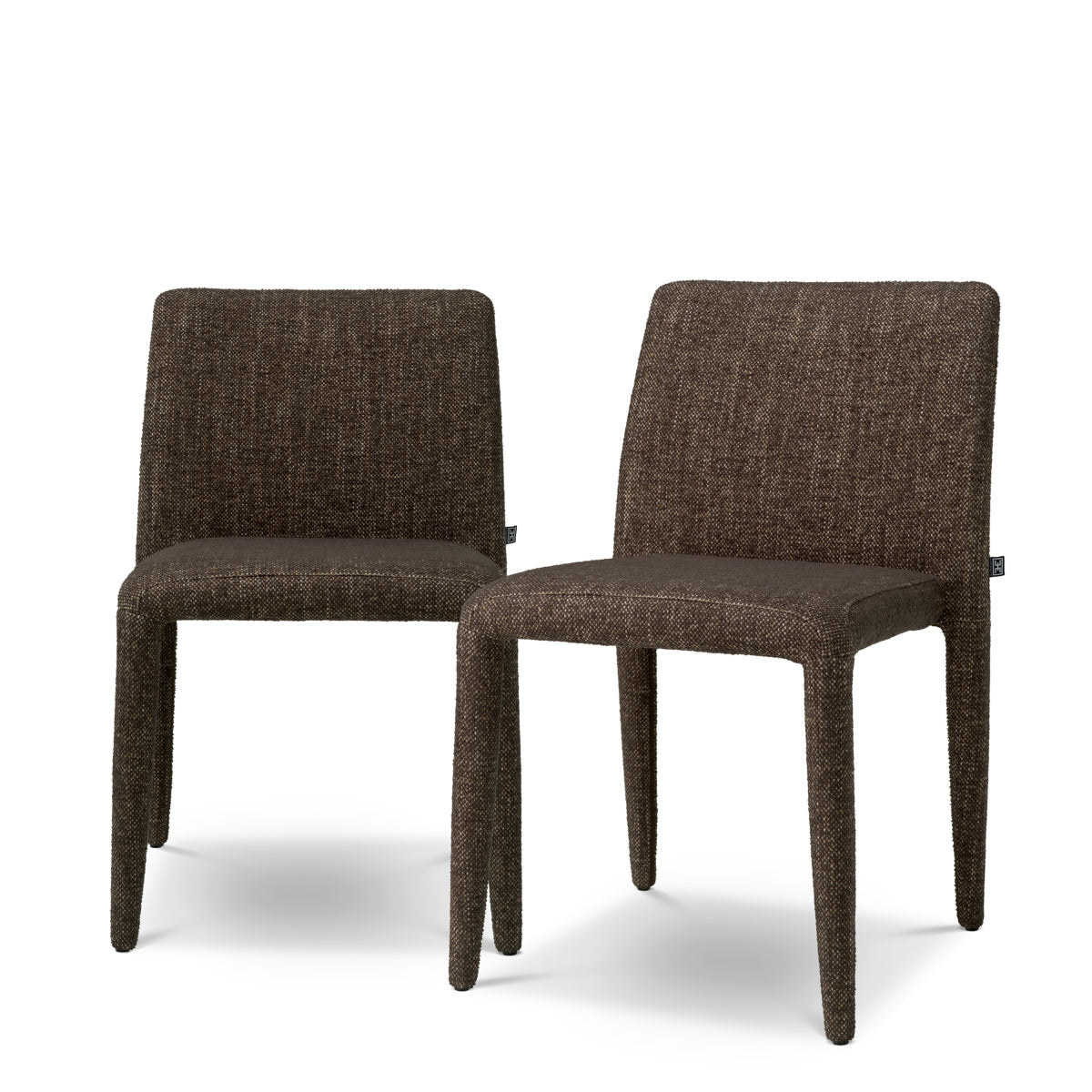 Brown Upholstered Dining Chairs (2) Leiza